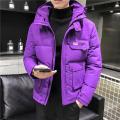 2022 New Winter Men Jacket Korean Fashion Thicken Warm Tooling Style Hooded Loose Casual Coat Multi-pocket Men Short Outerwerar. 