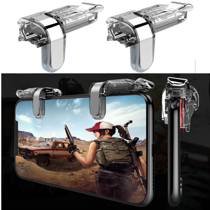 2pcs K03 Mobile Phone Gaming Grip Trigger Button Controller For Pubg