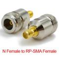 Paging System Cable, Mobile Communication i-Fi Female RF Coaxial Adaptable N Female to RP-SMA Adapter Test Converter for W, Wireless Data,. 
