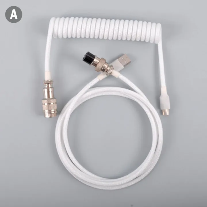 Type-C USB Keyboard TypeC USB Cable Mechanical Keyboard Coiled Aviator Wire 1.5m