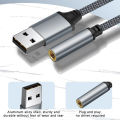 USB To 3.5mm Adapter External Sound Card Earphone Converter For PC Laptop Surface PS5 4 TRRS CTIA OMTP. 