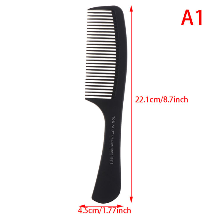 Portable Black Wide Tooth Comb Black Plastic Heat-resistant Barber Comb For Hair Styling Tool Jessica