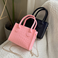 Trendy Felt Handbag Contemporary  Design Small Square Bag Stone Texture Versatile Casual Messenger for Daily Use Casual Outing Young Adults Street Fashion Accessory Essentials. 