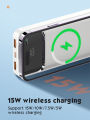 LDNIO PQ12 10000mah 22.5W Digital Display White Color Power Bank 15W Magnetic Wireless Fast Charging Power Bank. 