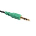 2Pcs 3.5mm Stereo Jack 1 Female to 2 Male Y Splitter Cable Headphone Microphone Plug Audio AUX to AU. 