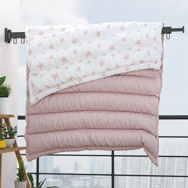 Folding%20Clothes%20Hanger%20Wall%20Mount%20Retractable%20Cloth%20Drying%20Black%20C%20-%20Image%205