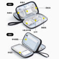 Electronics Accessories Storage Cases Cable Storage Bag with Zipper Dustproof Electronics Travel Organizer for Hard Cables Cords.