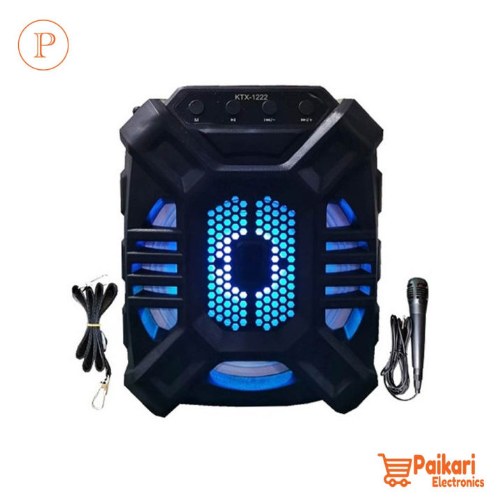 karokee%20Microphone%20gts-1222%20Portable%20Wireless%20Speaker%20MicroSD%20Card%20Pendrive%20FM%20Supported%20Big%20Bass%20-%20Bluetooth%20Speaker%20-%20Image%202