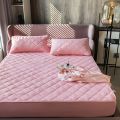 Cotton Mattress Cover Solid Color Fitted Sheet with Elastic Queen/King Size Bed Sheet XF1161-12. 