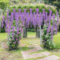 Purple Wisteria Artificial Flowers 12Pcs Hanging Garland Wedding Flower String Silk Flowers Home Garden Wedding Decoration.