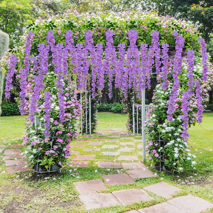 Purple%20Wisteria%20Artificial%20Flowers%2012Pcs%20Hanging%20Garland%20Wedding%20Flower%20String%20Silk%20Flowers%20Home%20Garden%20Wedding%20Decoration%20-%20Image%203