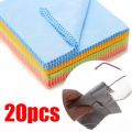 20Pcs High-quality Microfiber Glasses Cleaning Cloth Lens Glasses Cleaner Mobile Phone Screen Cleaning Wipes Eyewear Accessories. 