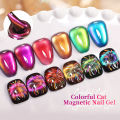 LILYCUTE Sparkling 7ml Cat Magnetic Gel Nail Polish Double Light Rainbow Effect Semi Permanent Soak Off UV LED Varnish Manicure. 