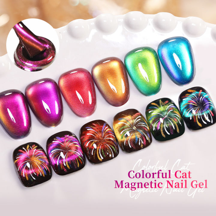 LILYCUTE%20Sparkling%207ml%20Cat%20Magnetic%20Gel%20Nail%20Polish%20Double%20Light%20Rainbow%20Effect%20Semi%20Permanent%20Soak%20Off%20UV%20LED%20Varnish%20Manicure%20-%20Image%204