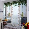100*80cm Strawberry/Butterfly Pattern Curtain Flower Tulle Finished Product Quality Window Screens Curtain Home Decoration. 