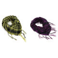Arabian Desert Scarf Soft Tactical Scarf Men Ladies Military Turban Lightweight Plaid Fringed Outdoor Arafat Unisex Scarves.