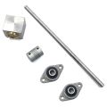 【VA VA VOOM】（NEW）1Set 200mm Length 8mm Dia  Vertical 2mm Lead Screw Rod & Pillow Block Mounted Bearing T8 Lead Screw Kit for  Printer. 