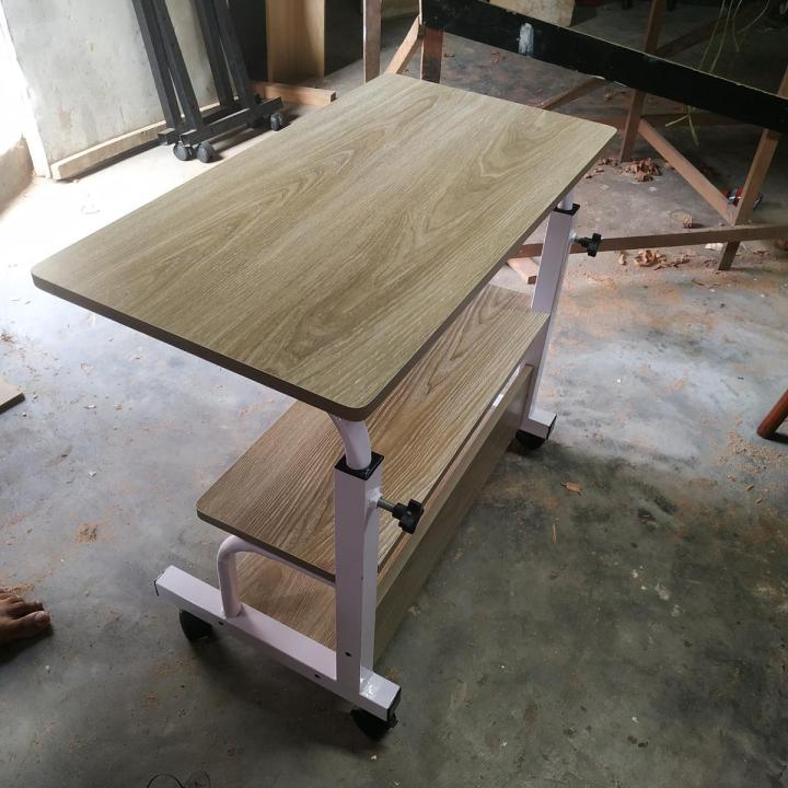 Metal & Laminated Board Height Adjustable Table (16"x 24" ) Height 26"-35' adjustable