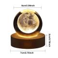 Unique 3D Crystal Ball Lamp with Galaxy and Planetary Projections USB Night Light for Cozy Atmosphere plasma ball.