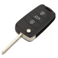 Replacement 3 Button Keyless Entry Remote Control Folding Flip Car Key Fob Shell Case Combo Compatible with i20 i30.