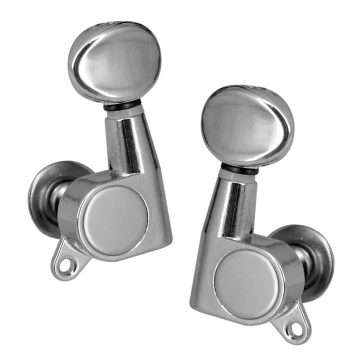 4 PCS Ukulele Tuning Peg Uke Knobs 1:15 Closed Style Tuners Tuning Key for 4 String Ukelele - silver