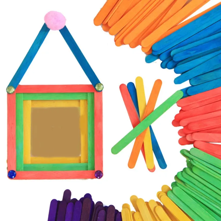 50pcs%20Colorful%20Hand%20Crafts%20DIY%20Wooden%20Sticks%20Popsicle%20Mold%20Ice%20Cream%20Sticks%20Art%20Creative%20Educational%20Toys%20For%20Children%20Kids%20Baby%20-%20Image%206