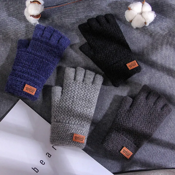 1%20Pair%20Winter%20Gloves%20For%20Men/women%20%20(Free%20Size)%20Warm%20Wool%20Fingerless%20Gloves%20Driving%20Bike%20Cycle%20Sports%20Half/Full%20Finger%20Touchscreen%20Writing%20Thick%20Elastic%20Gloves%20-%20Image%207
