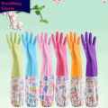 Kitchen Hand Gloves 1Pair- High Quality Silicone Dish Washing Kitchen Hand Gloves (Multicolor). 