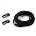 No Need Tie Shoe Laces Adults Sneakers Stretch Tie of Less Shoe Laces for Backpacking Black Lace Black. 