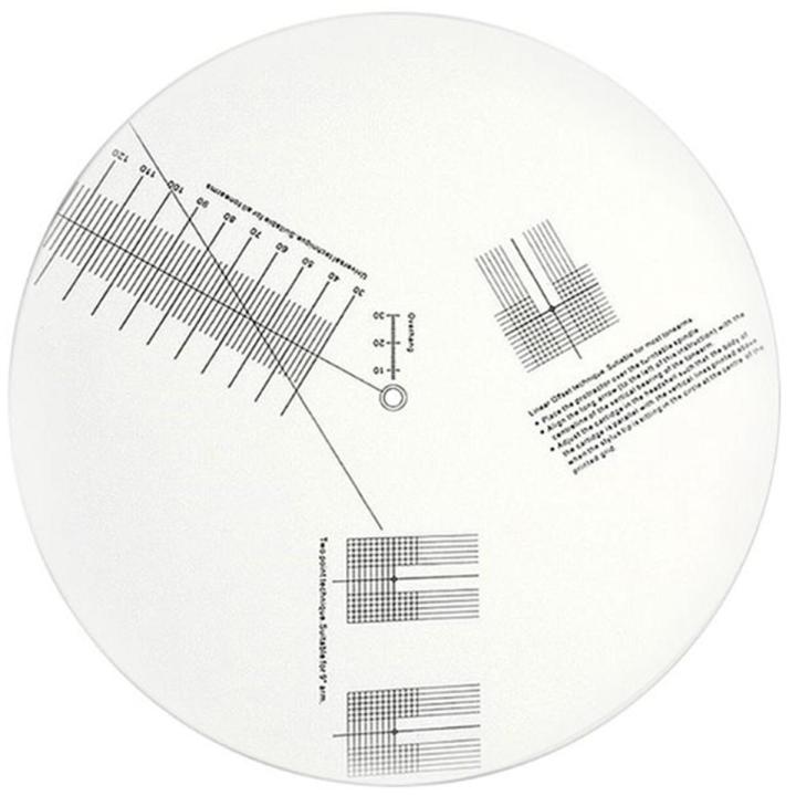 NANLIY-Anti-Sliding LP Vinyl Record Pickup Calibration Plate Distance Gauge Protractor Adjustment Tool Ruler for Turntable