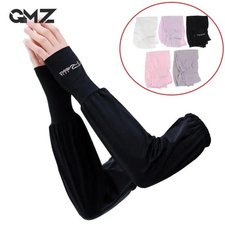 Summer Ice Silk Sun-protective Sleeve Outdoors Sports UV Protection Sleeve Loose Cycling Tennis Arm Warmer Sleeves for Men Women