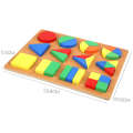 Geometric Shape Cognitive Classification Board 0.43 Wooden Children's Early Education Block Puzzle Toy Kindergarten. 