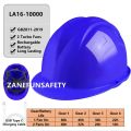 Safety Helmet With 2 Fans Construction Miner Work Helmet ABS Hard Cap Safety Helmet GB2811-2019 490g Construction Fan Helmet.