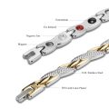 Women's Fashion Twisted Titanium Steel Bracelet 4 Elements Healthy Bio Magnetic Negative Ion Germanium Bracelets for Women. 