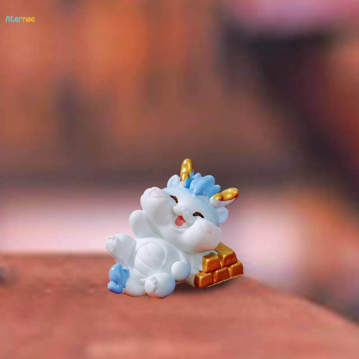 Mini Dragon Figurine Car Dashboard Decoration for Centerpiece Desk Bookshelf