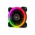 120mm CPU Case Cooler Fan Dual Side Ring RGB Rainbow LED Fan. 