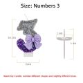 Number 6 Birthday Candles Cake Toppers Digital Candle for Girl's 16th Birthday Party Decoration Wedding Anniversary Party Decor. 
