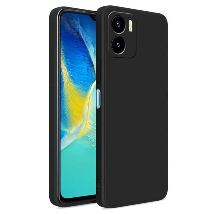 Vivo Y15s / Vivo Y01 / Vivo Y15A Silicone Matte Flexible Soft Phone Case - Black - Phone Back Cover