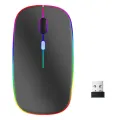 HP W10 Wireless Bluetooth Mouse, Rechargeable Dual Mode LED Mouse (Bluetooth 5.2 & USB Receiver) Portable Silent Mouse, for Laptop/Desktop/Tablet/Bluetooth Mouse. 