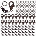 100pcs Lobster Clasp Jump Rings Connector Clasp Crimp End Beads For Bracelet Necklace Chains DIY Jewelry Making Accessories Set. 