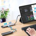 USB C HUB Type C Splitter To HDMI-compatible 4K Thunderbolt 3 Docking Station Laptop Adapter With PD SD TF RJ45 For Macbook Air. 