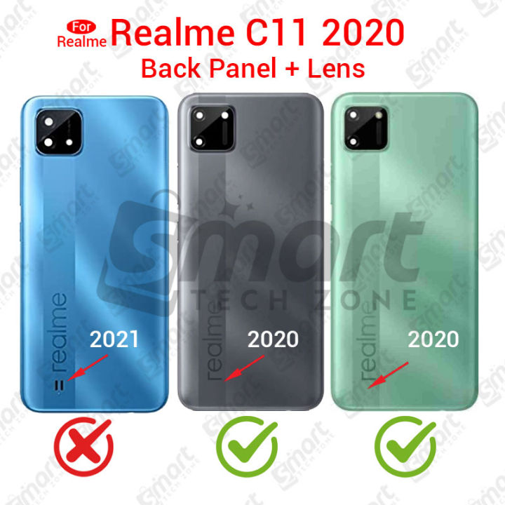 Realme C11 2020 RMX2185 Back Panel/Backshell/ Casing + Camera Lens + Side Buttons With Logo-All Colors Available