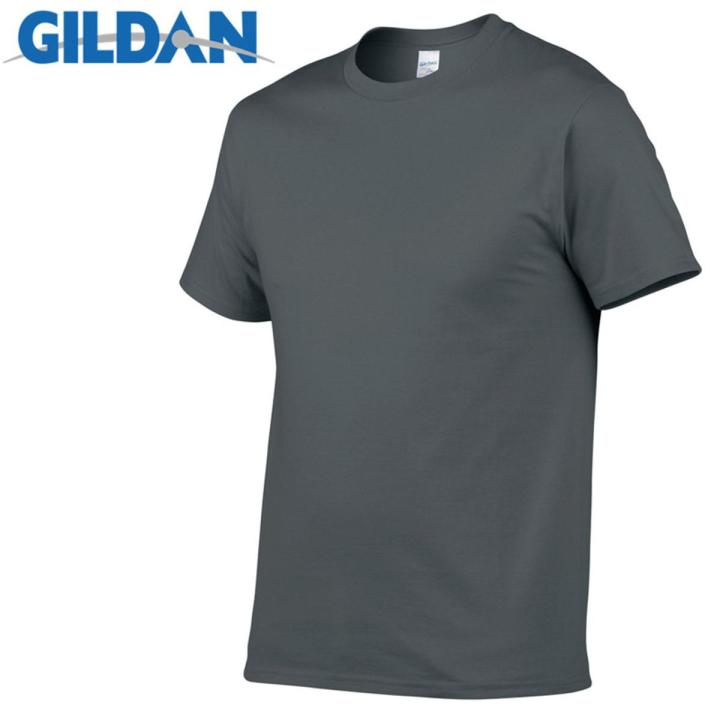 5pcs/Lot GILDAN Brand Solid Color T Shirt Mens Black And We 100% Cotton  T-shirts Summer Skateboard Tee Boy Skate Tshirt Tops