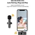 K9 Wireless Lavalier Microphone Upgraded Plug-Play Auto-Syncs Mic For Vlogs Interview Youtubers (NO APP or Bluetooth Needed).
