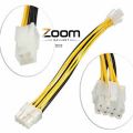 CPU Power Extension Cable 4-Pin to 8-Pin ATX Motherboard. 