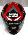 Studds thunder D7 matt red and black colour helmet with spoiler and dual certification. - Motors - Modern and Trendy.