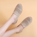 【Fast and Reliable Shipping】 New spring women's cloth shoes wholesale fashion casual women's shoes flying breathable shoes women's slip-on women's shoes. 