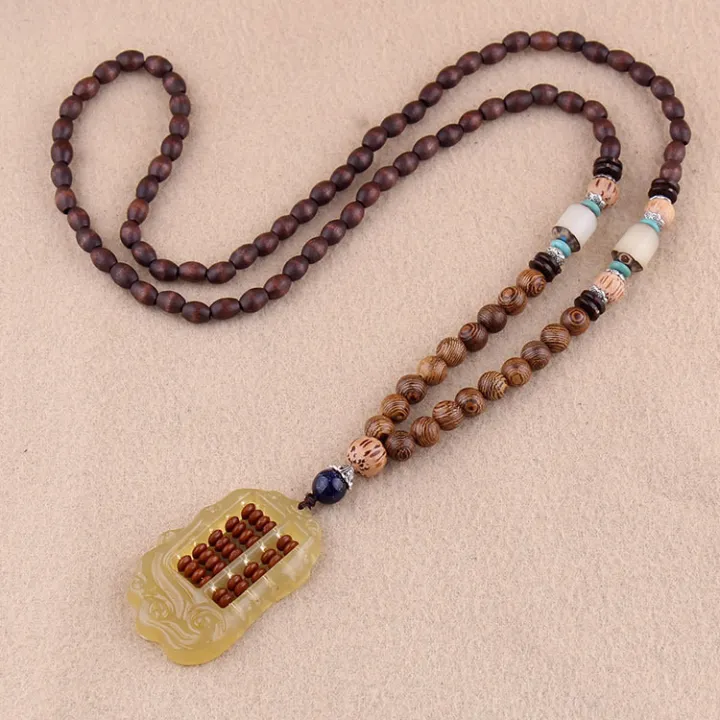 Wholesale%20boho%20jewelry%20Men%20Vintage%20Nepal%20necklace%20Religion%20Tribal%20Wood%20Beads%20jewelry%20handmade%20long%20boho%20beaded%20necklace%20women%20-%20Image%208