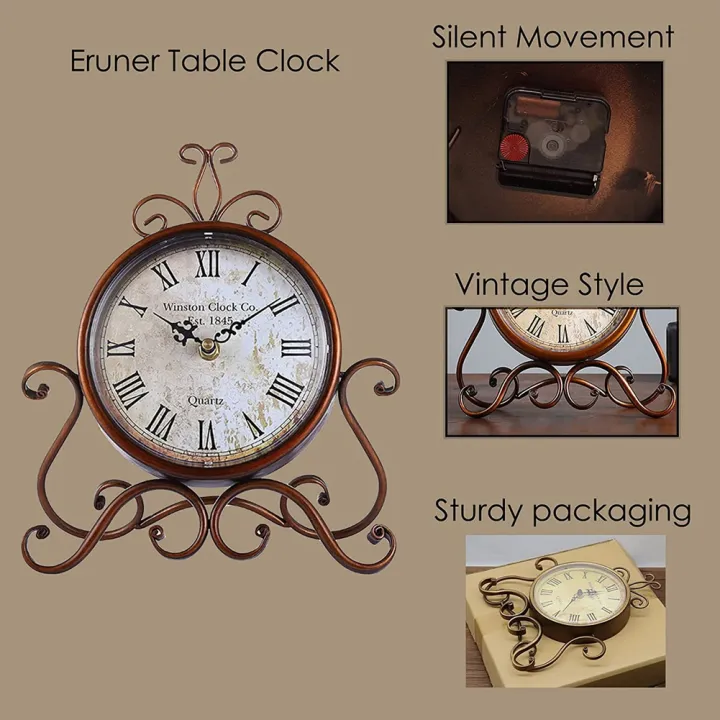 JAERBEE%20Vintage%20Table%20Clock%20Antique%20Mantel%20Clock%20Battery%20Operated%20Non-Ticking%20Retro%20Clock%20Small%20Desk%20Clock%20for%20Home%20-%20Image%206