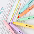 6pcs/set Cute Candy Color Highlighter Pen Stationery Double Headed Fluorescent Marker Pen Mark Pen Office School Supplies. 